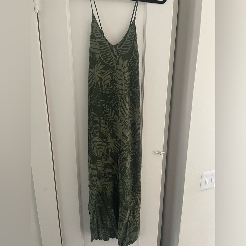 Old navy tropical print midi crossback dress
